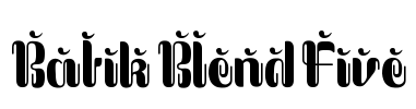 Batik Blend Five Font Image