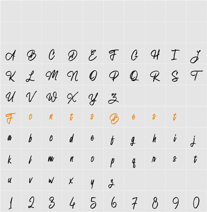 White Colors Character Map