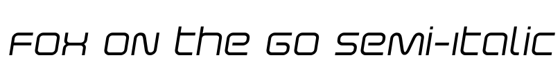 Fox on the Go Semi-Italic Font Image