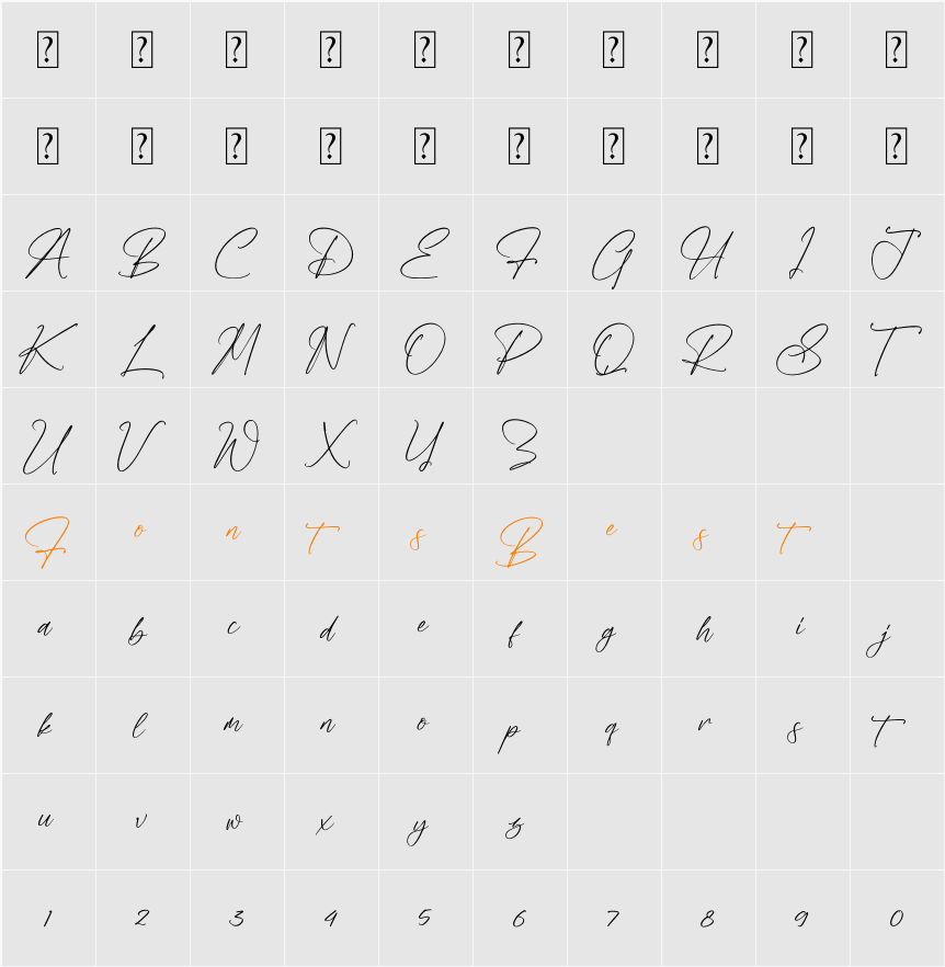 Himalaya Signature Character Map