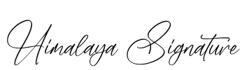 Himalaya Signature Font Image