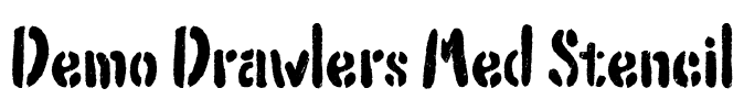 Demo Drawlers Med Stencil Font Image