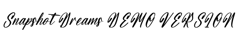 Snapshot Dreams DEMO VERSION Font Image