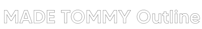 MADE TOMMY Outline Font Image