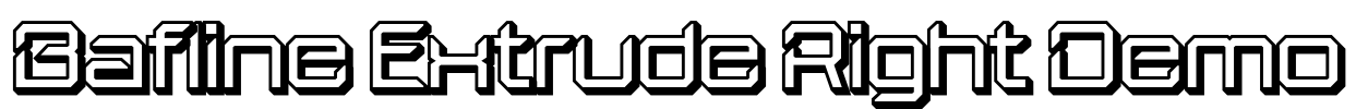 Bafline Extrude Right Demo Font Image