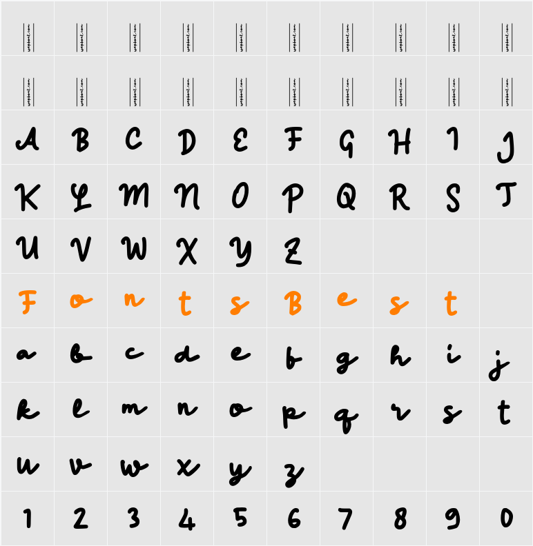 n Najeng Character Map