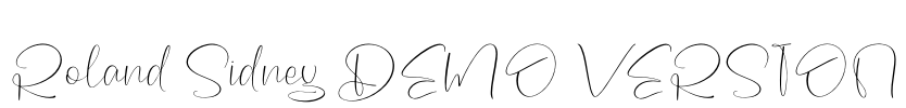 Roland Sidney DEMO VERSION Font Image