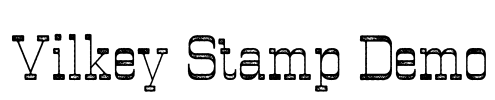 Vilkey Stamp Demo Font Image