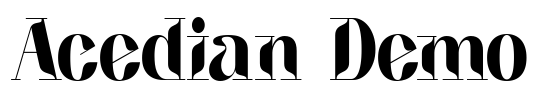 Acedian Demo Font Image
