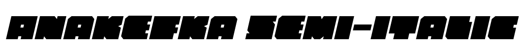Anakefka Semi-Italic