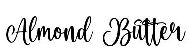 Almond Butter Font Image