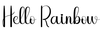 Hello Rainbow Font Image