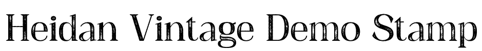 Heidan Vintage Demo Stamp Font Image
