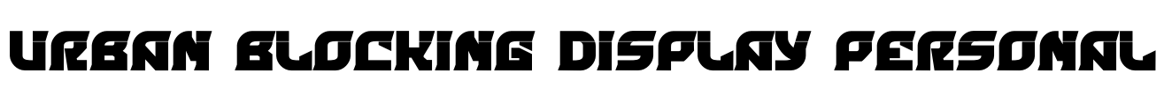 Urban Blocking Display Personal Font Image