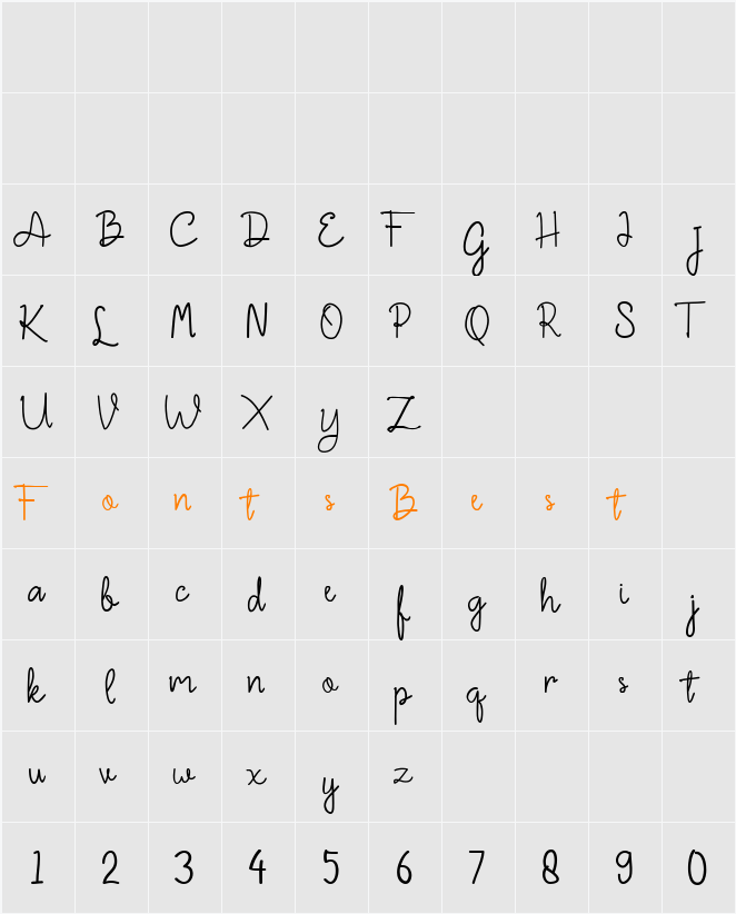 Anotherline_1 Character Map