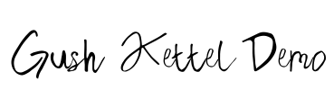 Gush Kettel Demo Font Image