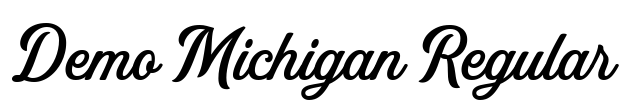 Demo Michigan Regular Font Image