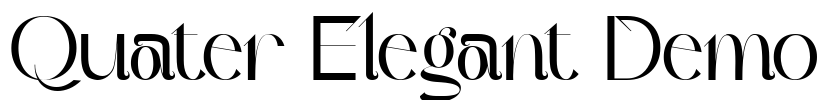 Quater Elegant Demo Font Image