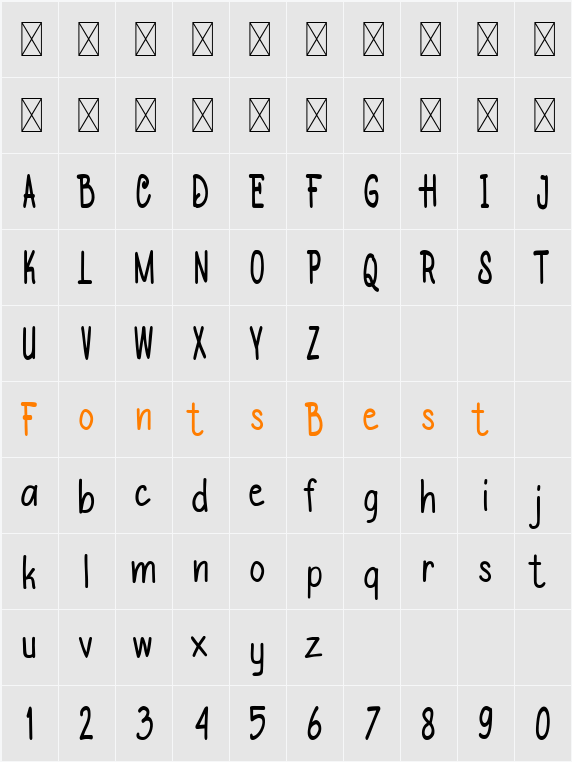 Rawwatan Character Map