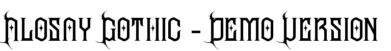 Alosay Gothic - Demo Version Font Image