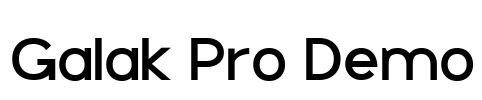 Galak Pro Demo Font Image