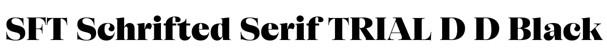 SFT Schrifted Serif TRIAL D D Black Font Image