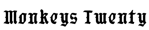 Monkeys Twenty Font Image