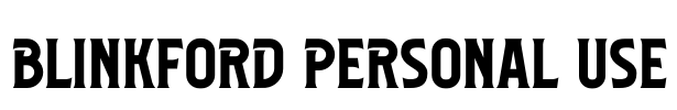 Blinkford Personal Use Font Image