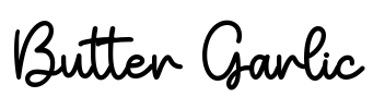 Butter Garlic Font Image