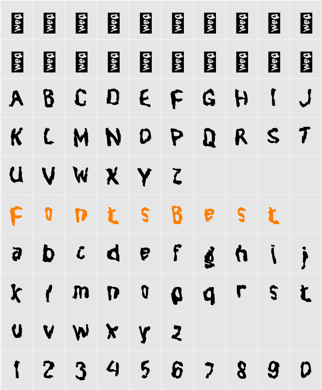 K Kresa Character Map