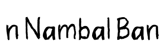 n Nambal Ban Font Image