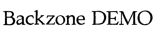 Backzone DEMO Font Image