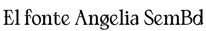 El fonte Angelia SemBd Font Image