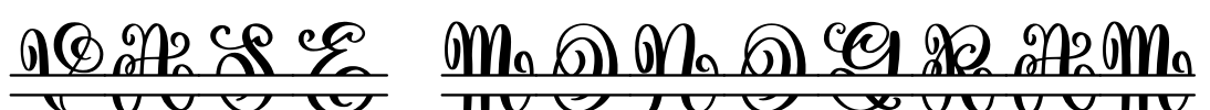 Vase Monogram Font Image