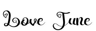 Love June Font Image