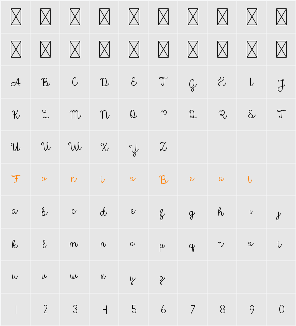 Alice Character Map