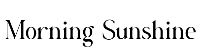 Morning Sunshine Font Image