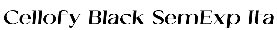 Cellofy Black SemExp Ita Font Image