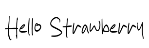 Hello Strawberry Font Image