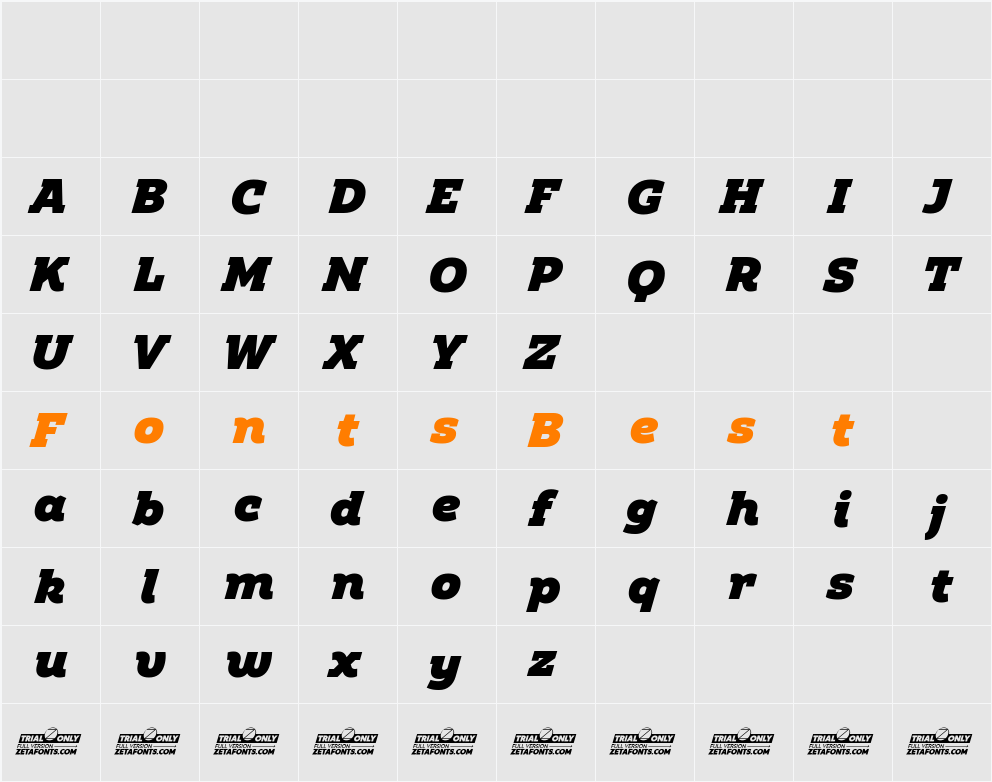 Amazing Slab Trial Black Character Map