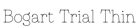 Bogart Trial Thin Font Image