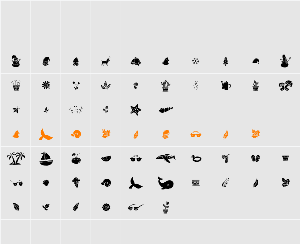 All Season Ornaments Character Map