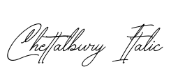 Chettalbury Italic Font Image