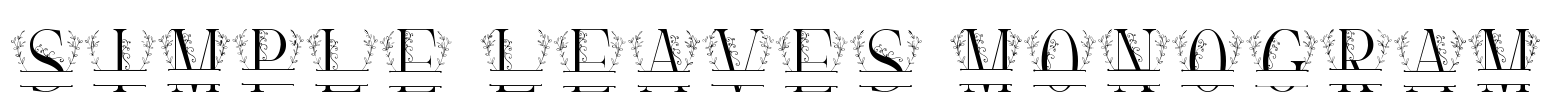 Simple Leaves Monogram Font Image