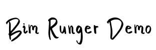 Bim Runger Demo Font Image
