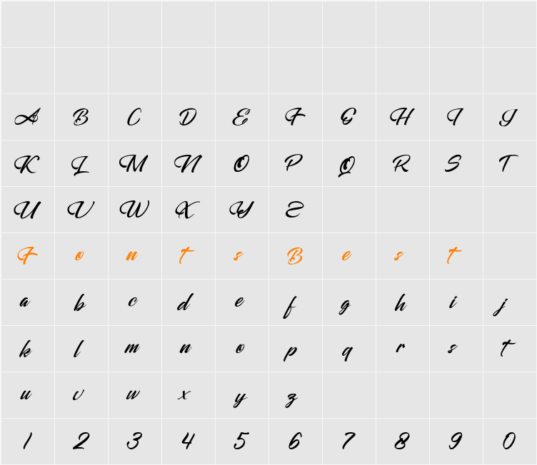 Alessandra Character Map