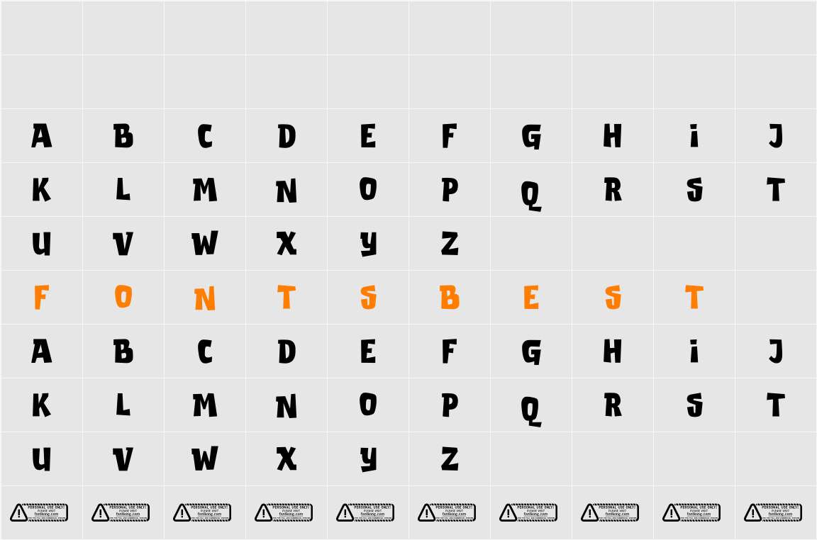 Mister Playgo PERSONAL USE ONLY Character Map
