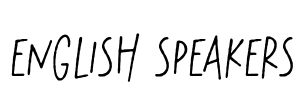 English Speakers Font Image
