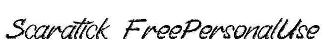 Scaratick  FreePersonalUse Font Image