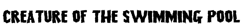Creature of the swimming pool Font Image